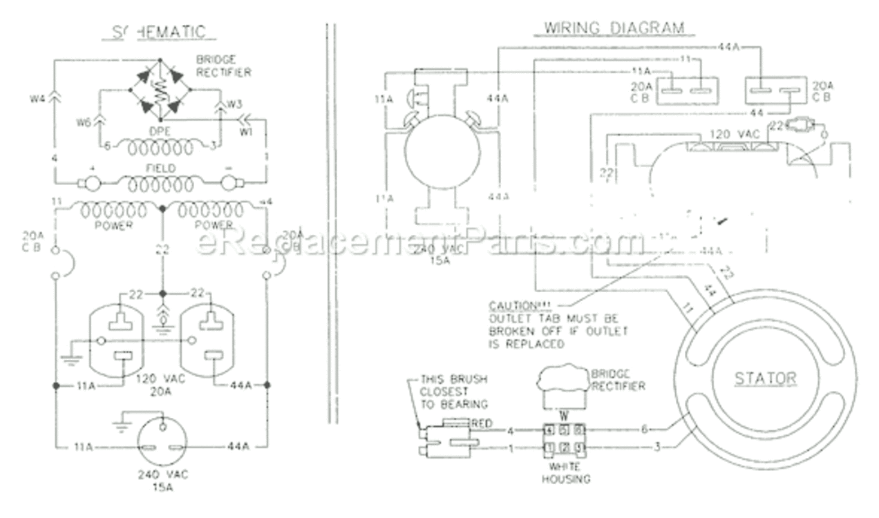 Page B Diagram and Parts List for 5506-0  Briggs and Stratton Generator